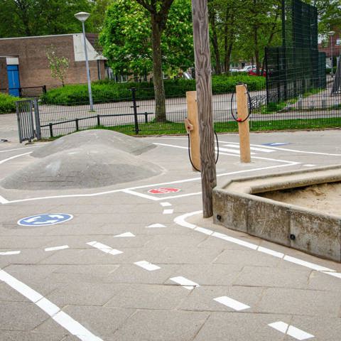 Verkeerspleintje Wegenparcours Schoolplein