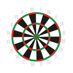 Pleinspel Dartboard deluxe met werplijn + 3 werp darts