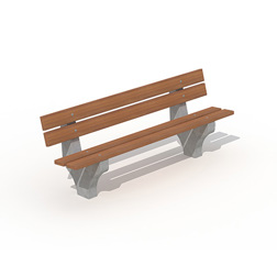 Bank met 4 planken
