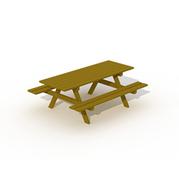 Rolstoelvriendelijke picknicktafel