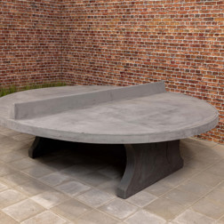 Pingpongtafel rond Antraciet-Beton