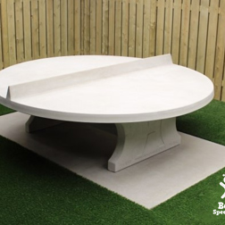 Pingpongtafel rond naturel beton