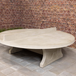 Pingpongtafel rond naturel beton