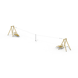 Houten kabelbaan (2 startplatformen)