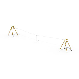 Houten kabelbaan (zonder startplatformen)