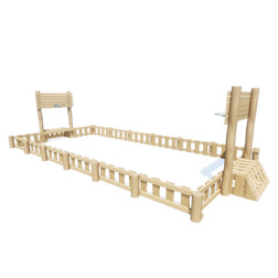 Pannakooi 4,0 x 8,0 x 0,6 m met baskets