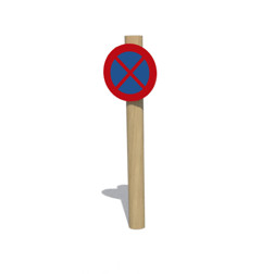 Verkeersbord verboden stil te staan