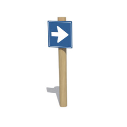 Verkeersbord verplichte rijrichting