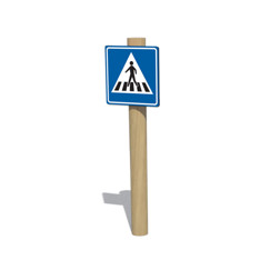 Verkeersbord zebrapad