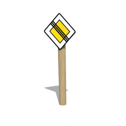 Verkeersbord einde voorrangsweg