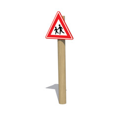 Verkeersbord spelende kinderen