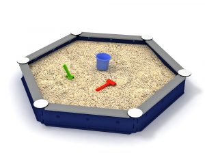 Zandbak kunststof - 6-zijdig